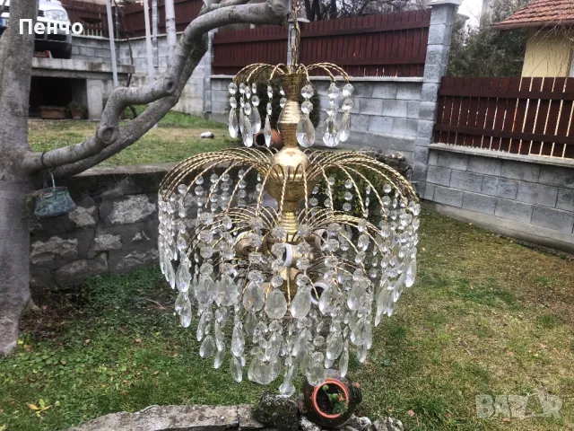старинен кристален полилей , снимка 9 - Антикварни и старинни предмети - 48331665