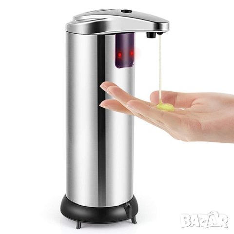 Диспенсер за течен сапун, сензорен дозатор за течен сапун, веро, инокс, автоматичен севзор, датчик, снимка 3 - Други стоки за дома - 41404594