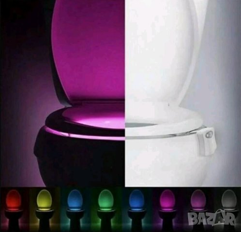 LED лампа за баня или тоалетна чиния с 8 цвята , снимка 2 - Други - 42457282