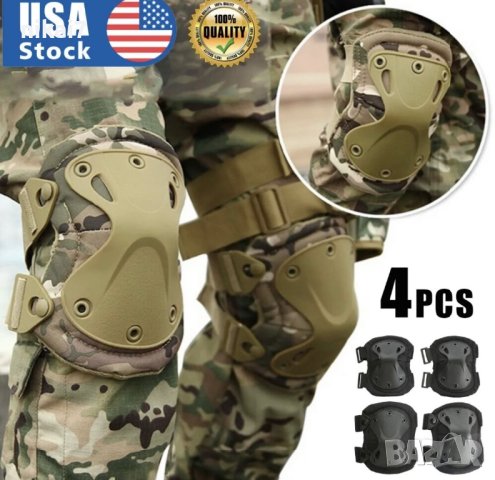 тактически наколенки+налакЪници 4бр пейнбол еърсофт военна игра, снимка 5 - Бойно оръжие - 42056155