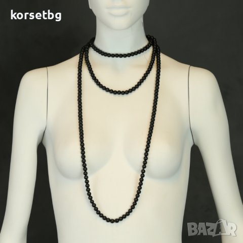 Гердан черни перли 20332, снимка 1