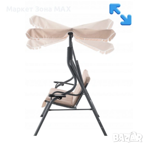 Градинска люлка с поставки за чаши - идеална за всеки двор и градина, снимка 4 - Декорация за дома - 53863167