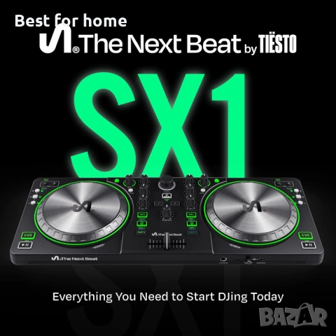 Tiesto DJ контролер, SX1 преносим контролен дек с аудио миксер, Beat Match, USB и двоен изход, снимка 2 - Аудиосистеми - 53470853