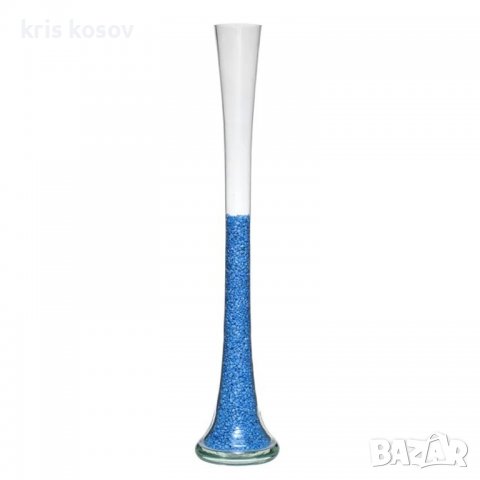 Стъклена кръгла ваза с лилия 50см