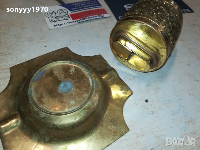 ПЕПЕЛНИК И ЗАПАЛКА-МЕД МЕСИНГ ОТ ФРАНЦИЯ M2607231631, снимка 10 - Колекции - 41666867