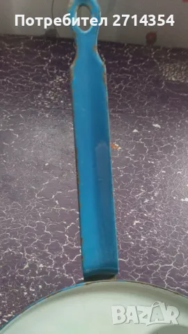 Ретро емайлиран тиган , снимка 3 - Антикварни и старинни предмети - 49355528