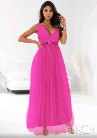 Розова Дамска рокля Мека и приятна еластична материя.