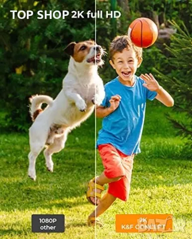 Нова K&F Concept 2K 3MP WiFi Сигурност Камера - Соларно Захранване, IP66, PTZ, снимка 8 - Аналогови камери - 49339191