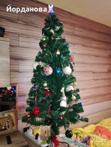 Голяма коледна новогодишна, украсена,светеща елха, снимка 3 - Декорация за дома - 53305905
