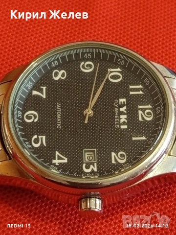 Механичен мъжки часовник EYKI AUTOMATIC перфектно състояние работи 51837, снимка 9 - Мъжки - 53484154