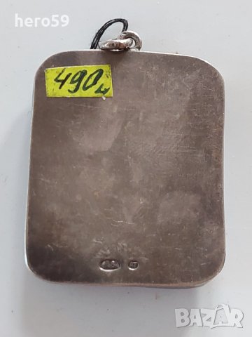 Руска сребърна иконка,порцелан сребро 84-Продадена, снимка 4 - Икони - 39367409
