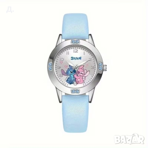 Кварцов часовник Стич с каишка от изкуствена кожа, снимка 4 - Детски - 52750518