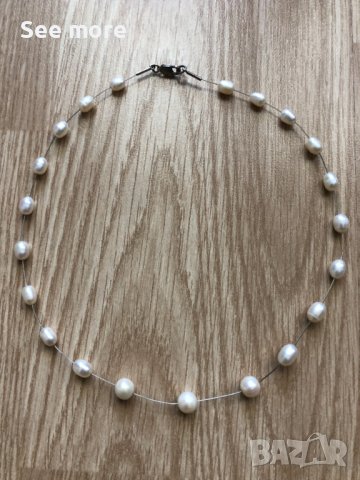 Колие сребро и перли, снимка 2 - Колиета, медальони, синджири - 44156876