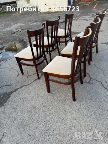 Продавам комплект от 6 масивни дървени трапезарни столове, снимка 5 - Столове - 52503838