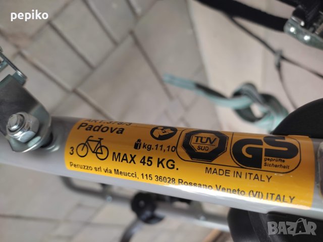 Продавам колела внос от Германия багажник PERUZO ITALY за превоз на 3 велосипеда, снимка 14 - Аксесоари за велосипеди - 41590672
