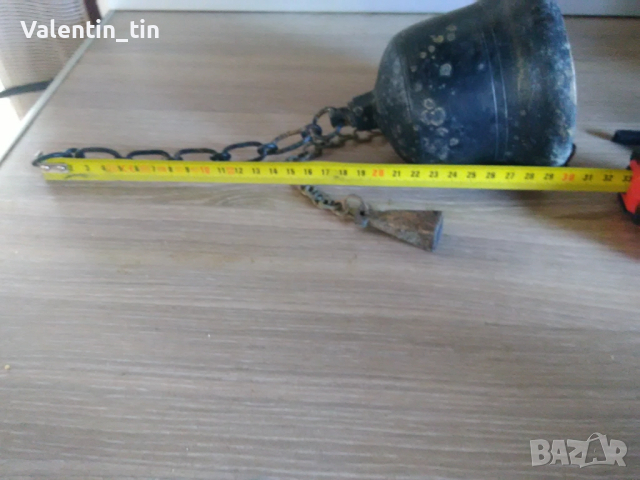 Стара масивна камбана от бронз ( месинг), снимка 7 - Антикварни и старинни предмети - 45286093