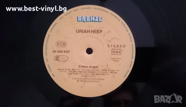Грамофонна Плоча (Uriah Heep - Fallen Angel), снимка 4 - Грамофонни плочи - 52674029