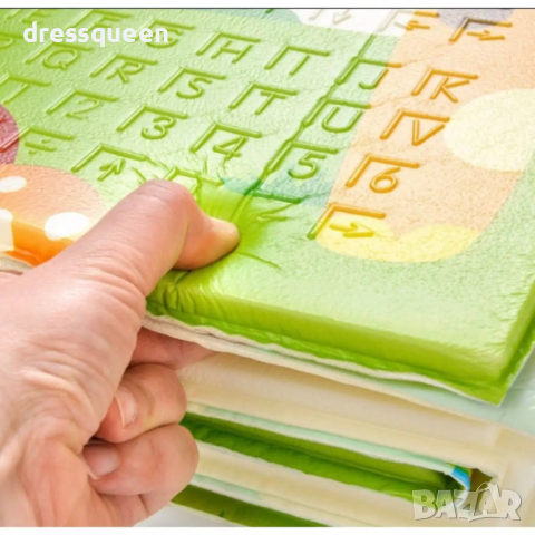 4133 Сгъваемо детско килимче за игра, топлоизолиращо 180x200x1cm Жираф и Писта с ВЛАКЧЕТА, снимка 16 - Други - 44615661