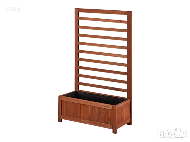 НОВИ! Градински сандък с пергола масив ела Parkside кафяв, снимка 2 - Градински мебели, декорация  - 52400043