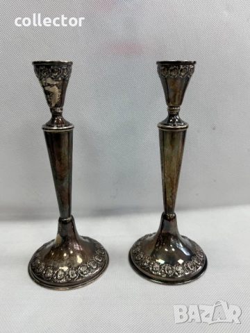Винтидж сребърни свещници. №7726