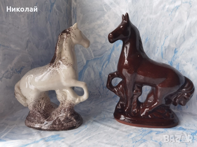 Лот Порцеланови Керамични Коне Кон, снимка 3 - Антикварни и старинни предмети - 52311150