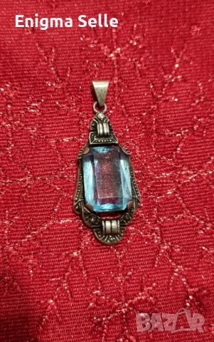 Винтидж немска сребърна висулка 800 проба , снимка 2 - Колиета, медальони, синджири - 52515492