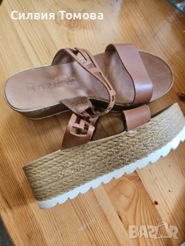 Дамски чехли естествена кожа