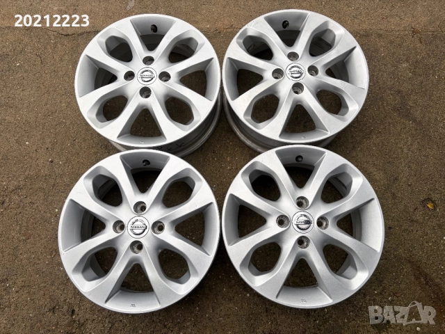 4 броя алуминиеви джанти за Nissan Micra IV,15, снимка 3 - Гуми и джанти - 52708421