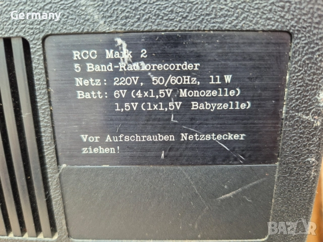 rcc mark 2 немско ретро радио касетофон, снимка 8 - Антикварни и старинни предмети - 51912320