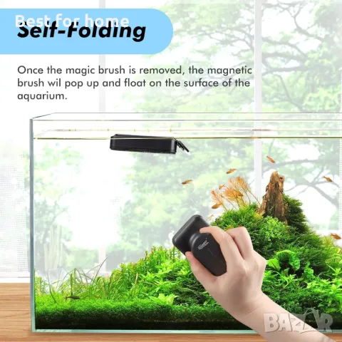  Магнитна четка за почистване на аквариум hygger, снимка 5 - Оборудване за аквариуми - 50022942