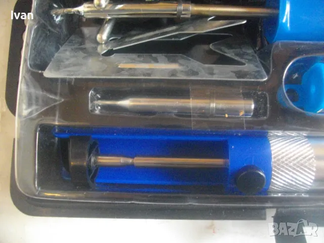 15W НОВ ЕЛ. ПОЯЛНИК ЗА МИКРОЕЛЕКТРОНИКА CONRAD ПЪЛЕН КОМПЛЕКТ С ПОМПА ЗА ИЗТЕГЛЯНЕ КАЛАЙ , снимка 9 - Поялници и запояване - 49765284