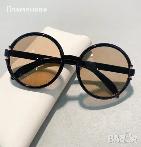 Дамски кафеви кръгли очила , снимка 2 - Слънчеви и диоптрични очила - 49358052