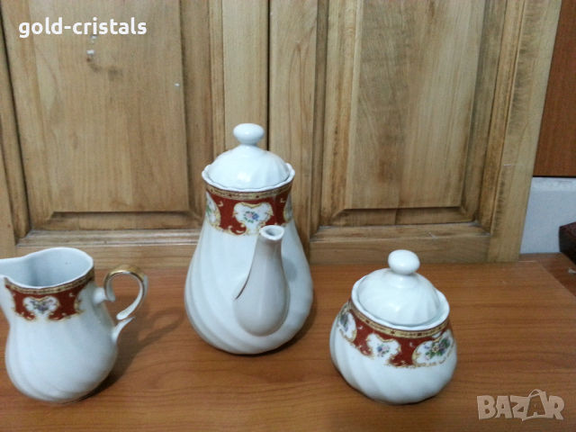 Стар български порцелан чийник захарница латиера, снимка 6 - Антикварни и старинни предмети - 36163991