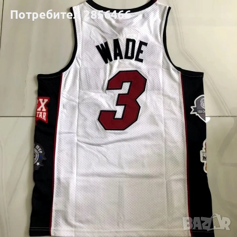 Мъжки потник Mitchell & Ness NBA Hall of Fame Dwyane Wade размер XL , XXL, снимка 6 - Тениски - 52150571