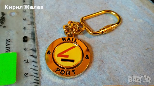 RAIL PORT KIROV LEIPZIG Позлатен МАРКОВ СТИЛЕН БРОНЗОВ РЕКЛАМЕН ФИРМЕН КЛЮЧОДЪРЖАТЕЛ 29385, снимка 3 - Други ценни предмети - 39072400