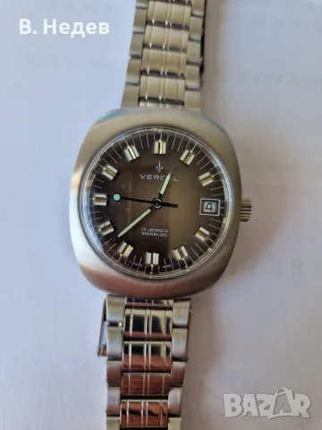 VERDAL, 17 jewels, cal FHF ST 974 /date/, Swiss, Нов часовник!