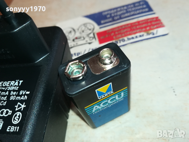 VARTA CHARGER+VARTA 9V BATTERY-ВНОС SWISS 1603241719, снимка 4 - Друга електроника - 44794701