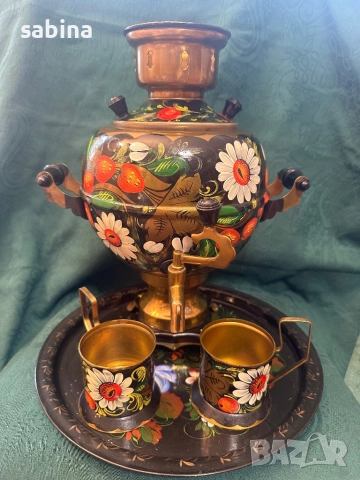 Продавам нов ръчно рисуван самовар