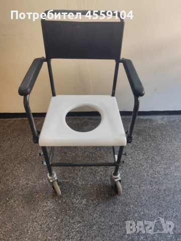Тоалетен инвалиден стол с подлакътници, снимка 2 - Други - 52976372