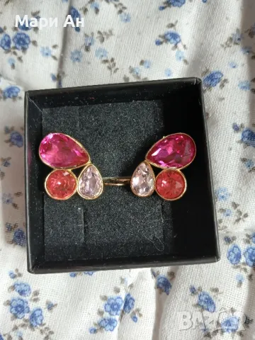 Обици с цветни камъни 