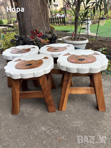 Столче / Табуретка от тиково дърво, снимка 2 - Декорация за дома - 52797000