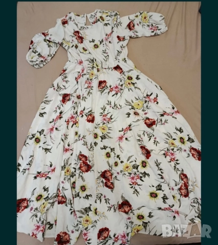 Дълга рокля - флорална, снимка 2 - Рокли - 51603742