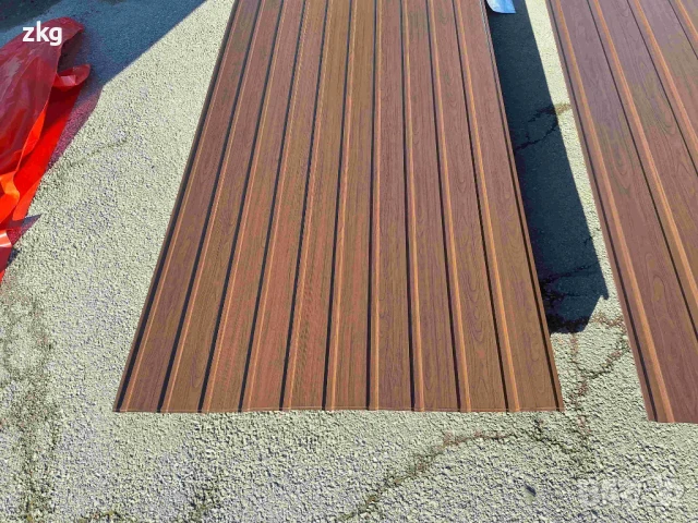 Облицовъчна ламарина с дървесна шарка , снимка 3 - Строителни материали - 24175379