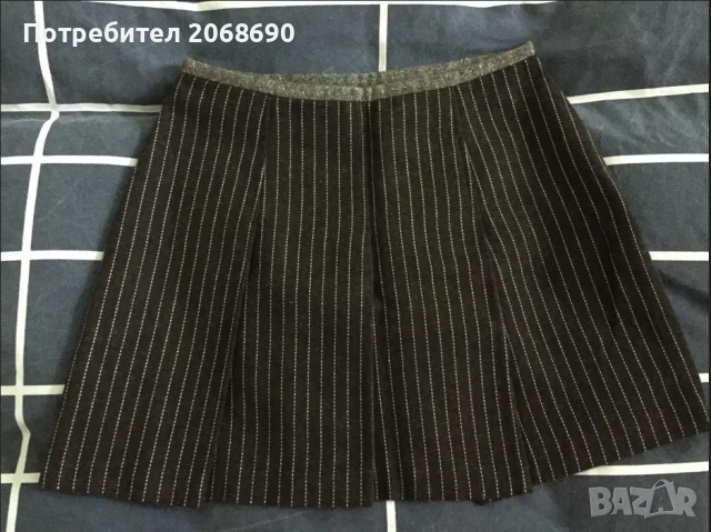 Стилна дамска вълнена къса пола QUISQUE Kiosk, размер M, снимка 3 - Поли - 44525645