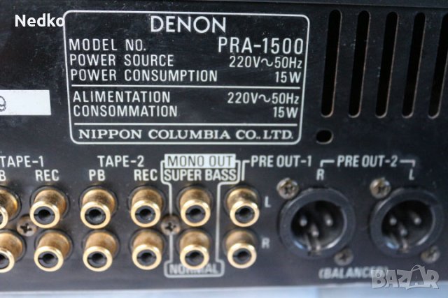 Denon PRA-1500 предусилвател, снимка 4 - Ресийвъри, усилватели, смесителни пултове - 40430104