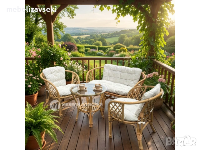 Нов! Ратанов комплект Бахама