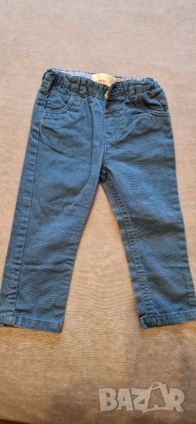 12-18м 86см Панталон тип дънки, тъмно синьо, без следи от употреба 