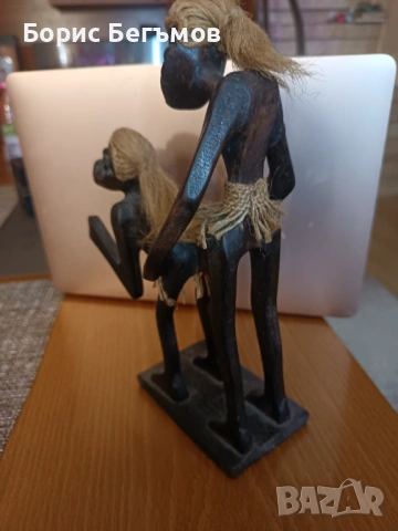 Африканска Дървена Фигура - Ръчна Изработка, снимка 8 - Статуетки - 53271978