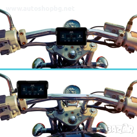 5-инчов преносим IPS екран за мотоциклет с безжичен Carplay/Android Auto BT IP68 водоустойчив, снимка 2 - Аксесоари и консумативи - 51003384