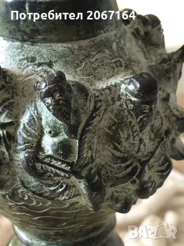 Китайски бронзов чайник, снимка 12 - Колекции - 51020683